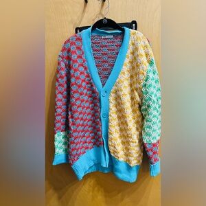 Zara Colorful Knit Cardigan Sweater